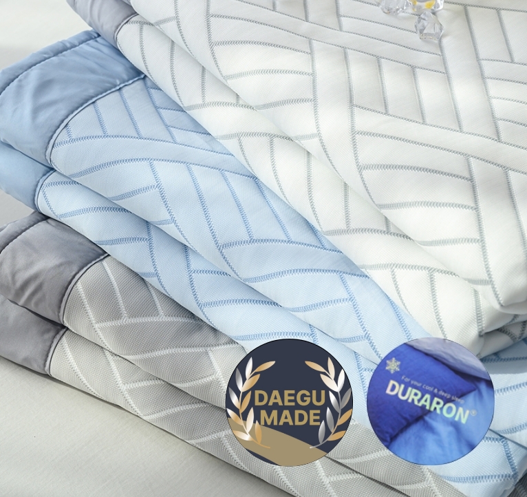 마이컬렉션 여름 냉감 패드 국산 휴비스 듀라론 거실 카페트 쿨 매트 블루, SS(슈퍼싱글)