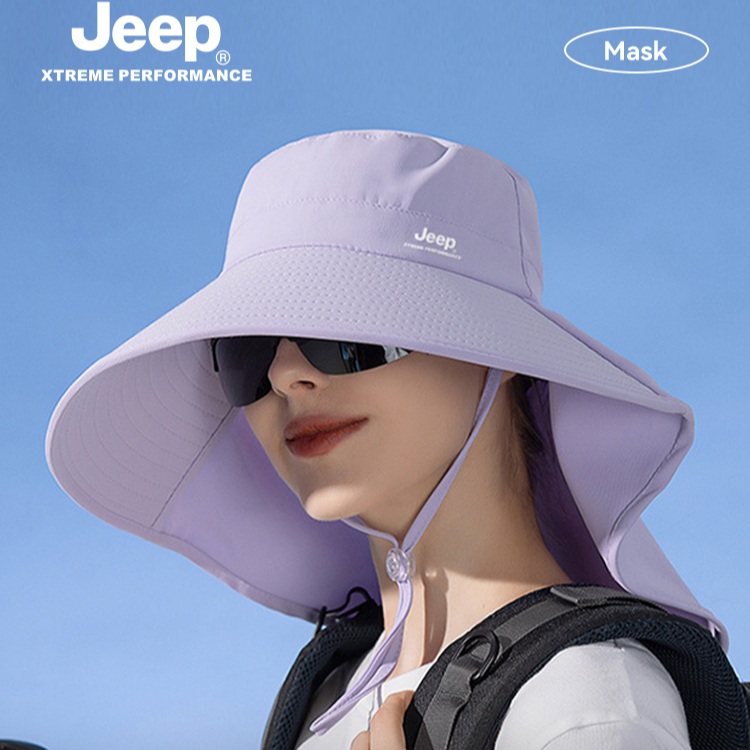 JEEP 지프 여름 등산 모자 챙넓은 여성 썬캡 햇빛가리개 모자 - 상세 이미지 2