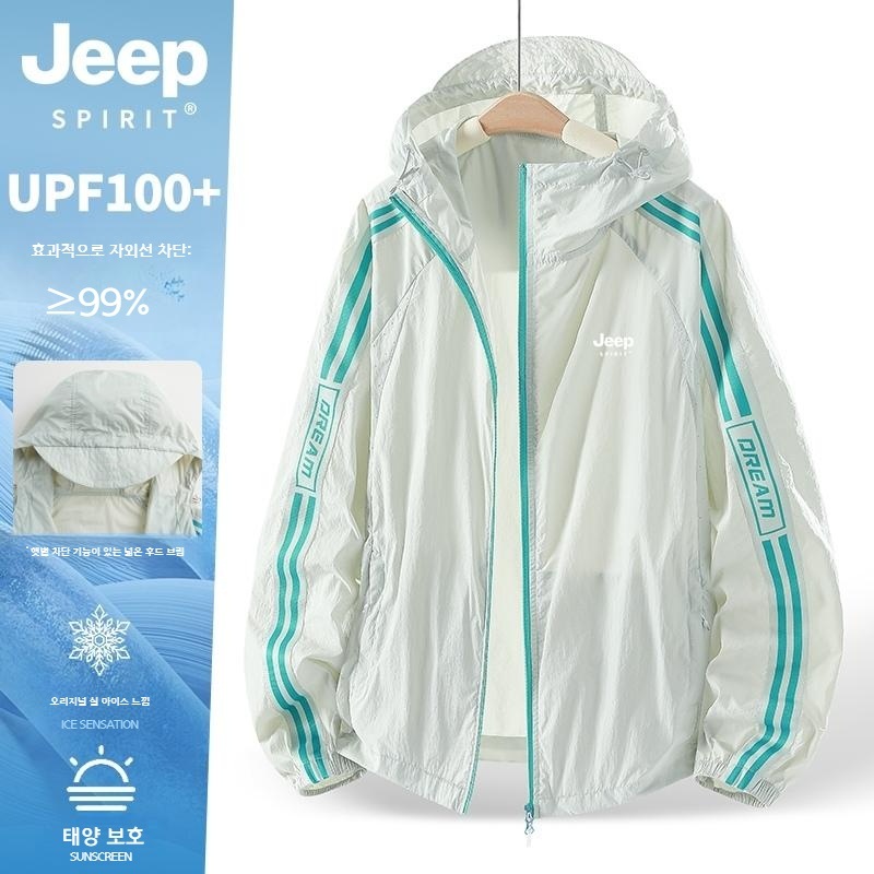 JEEP 여름 후드집업 점퍼 윈드자켓 자외선차단 등산복 - 상세 이미지 5
