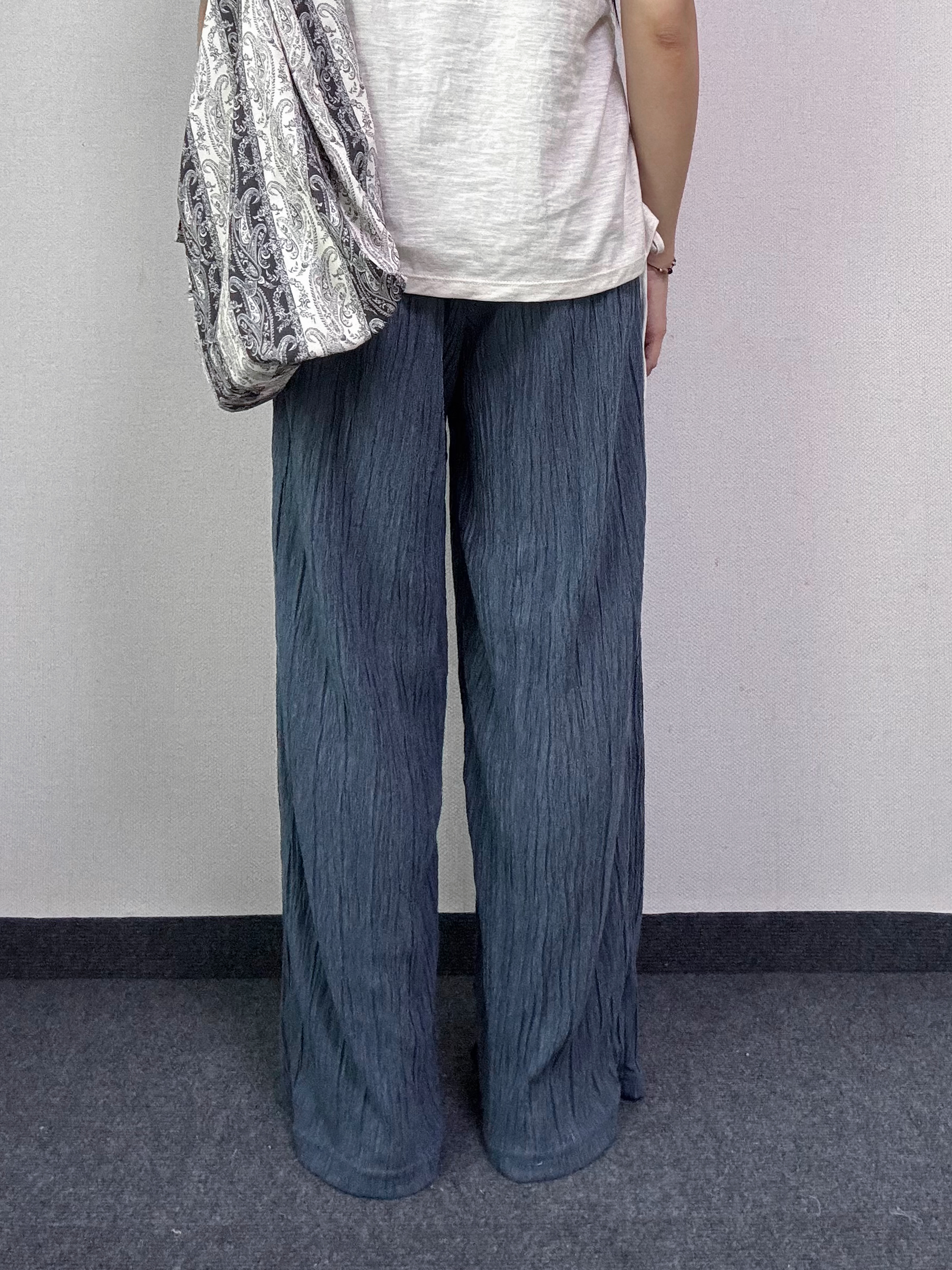 우디 플리츠 링클 밴딩 팬츠 [2Color] - 상세 이미지 3