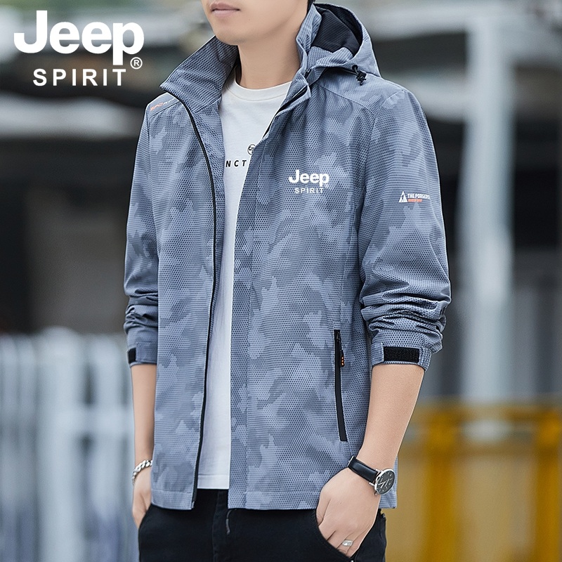 JEEP 지프 남자 봄 바람막이 방수 아웃도어 점퍼 후드자켓 - 상세 이미지 4