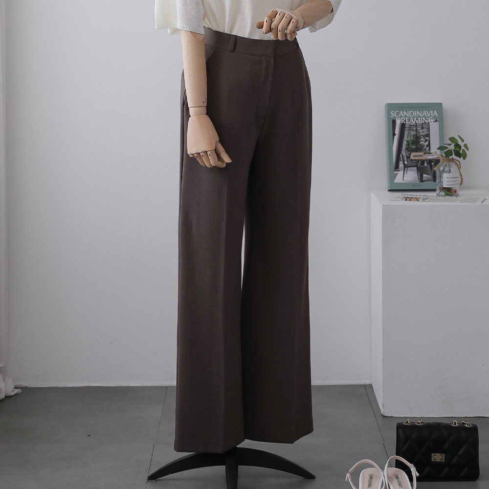 크리즈 쿨 린넨 레이온 와이드 일자 베이직 썸머 슬랙스 - 상세 이미지 3