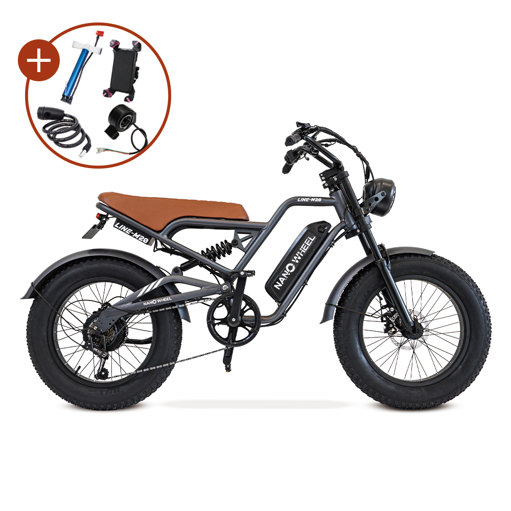 나노휠 라인M20 고출력 팻바이크 자토바이 전기자전거 48V 13Ah