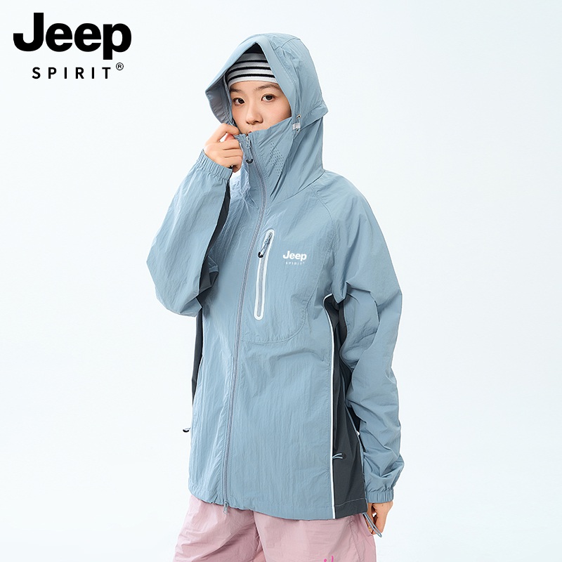 JEEP 여성 속건성 자외선차단 코트 산악용 아웃도어 얇은 재킷 이미지 7