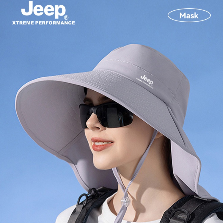 JEEP 지프 여름 등산 모자 챙넓은 여성 썬캡 햇빛가리개 모자 - 상세 이미지 4