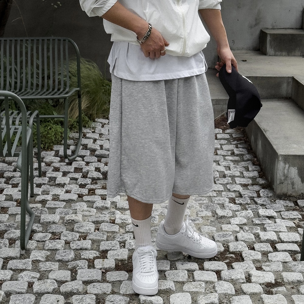 1+1 회색반바지 남자버뮤다팬츠 남자6부반바지 - 상세 이미지 4