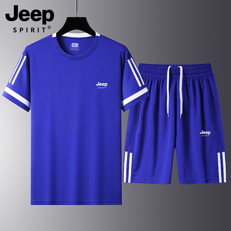 JEEP 여름 트레이닝 세트 반팔티 반바지 헬스복 운동복 - 상세 이미지 4