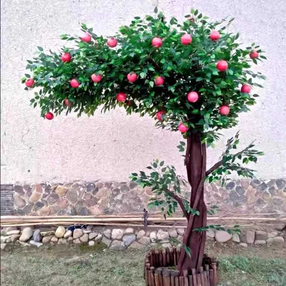 인조 사과나무 조화 인테리어 열매 식물 데코 장식 120x180cm - 상세 이미지 2