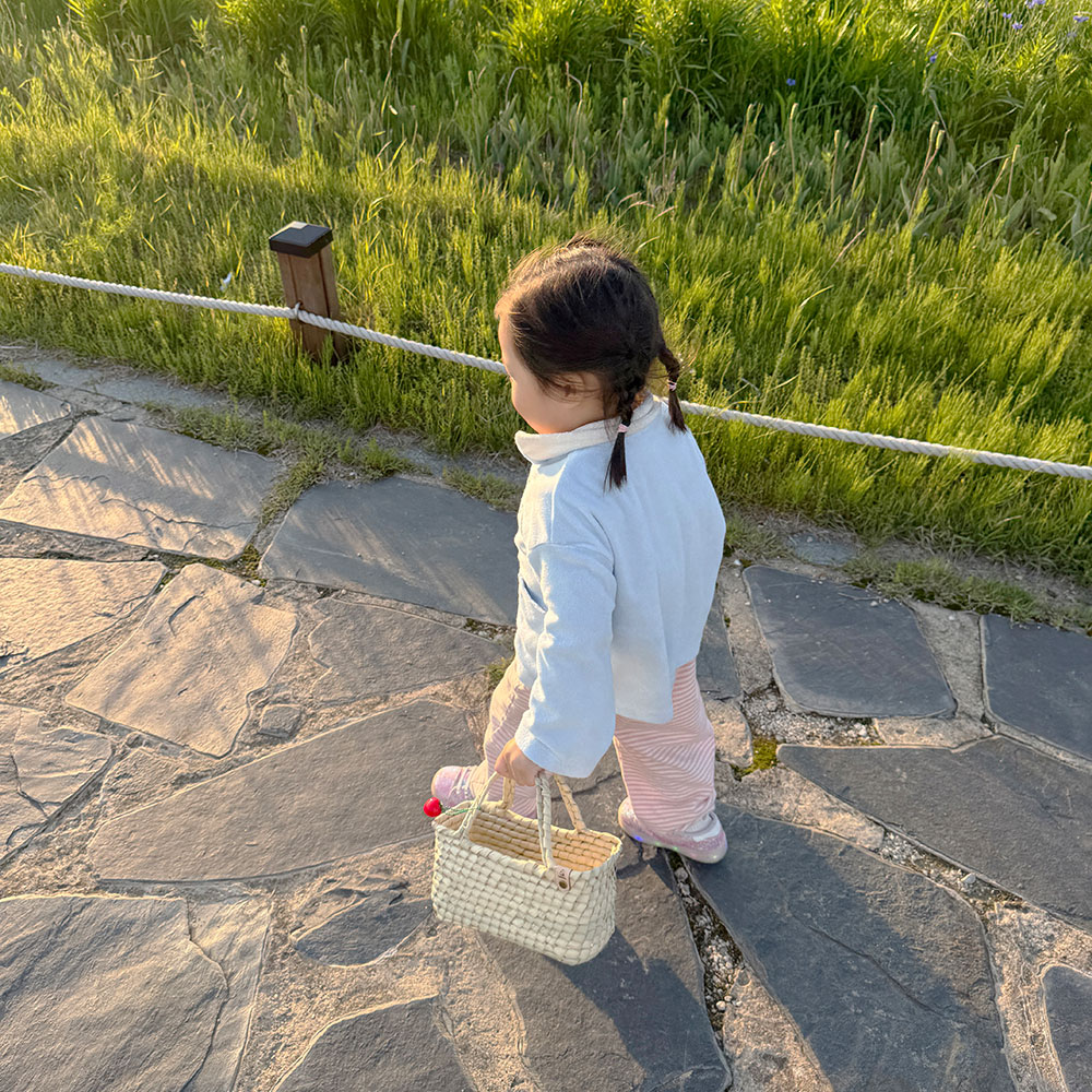 핸드메이드 미니 바구니백 라탄 라피아 여름 가방 팜리프 정식수입 Caminito - 상세 이미지 5