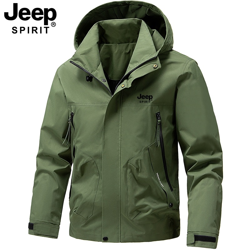 JEEP 지프 봄 여름 스판 자켓 등산패션 윈드브레이커 바람막이 캠핑 집업 후드 점퍼 - 상세 이미지 5
