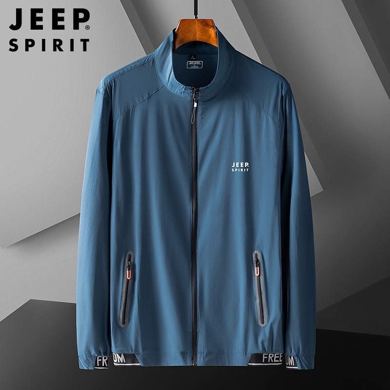 JEEP SPIRIT 봄 가을 남성 캐주얼 바람막이 자외선 차단 재킷 - 상세 이미지 4