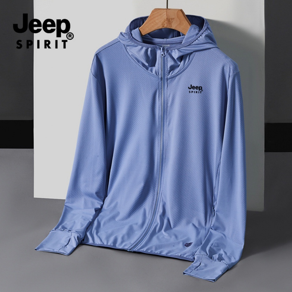 JEEP SPIRIT 여름 아웃도어 긴팔 커플 루즈핏 자외선 차단 의류 - 상품 이미지