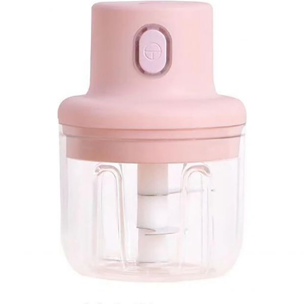 전기 미니 마늘 초퍼, 250ML USB 무선 채소 양파 휴대용 소형 가정용 식품 가공기 고기 분쇄기, 생강, 고추, 채소, 양념, 분홍색용 다진 분쇄기... 