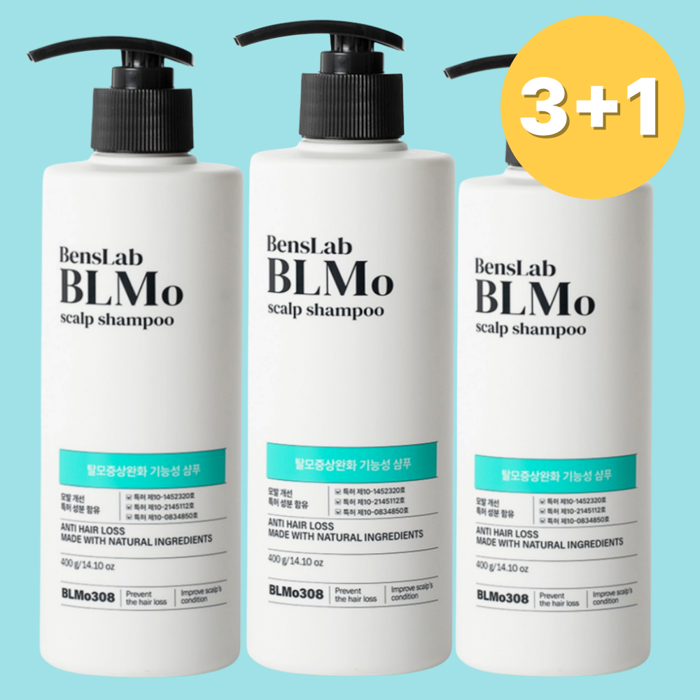 [행사상품] 벤스랩 비엘모 스칼프 샴푸 400ml, 3+1 행사(탈모완화 기능성)