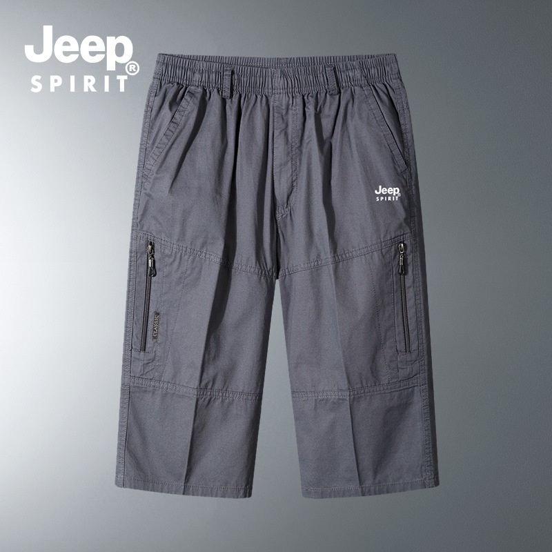 JEEP SPIRIT 남자 반바지 7부 밴딩 빅사이즈 여름 면 반바지 - 상세 이미지 3