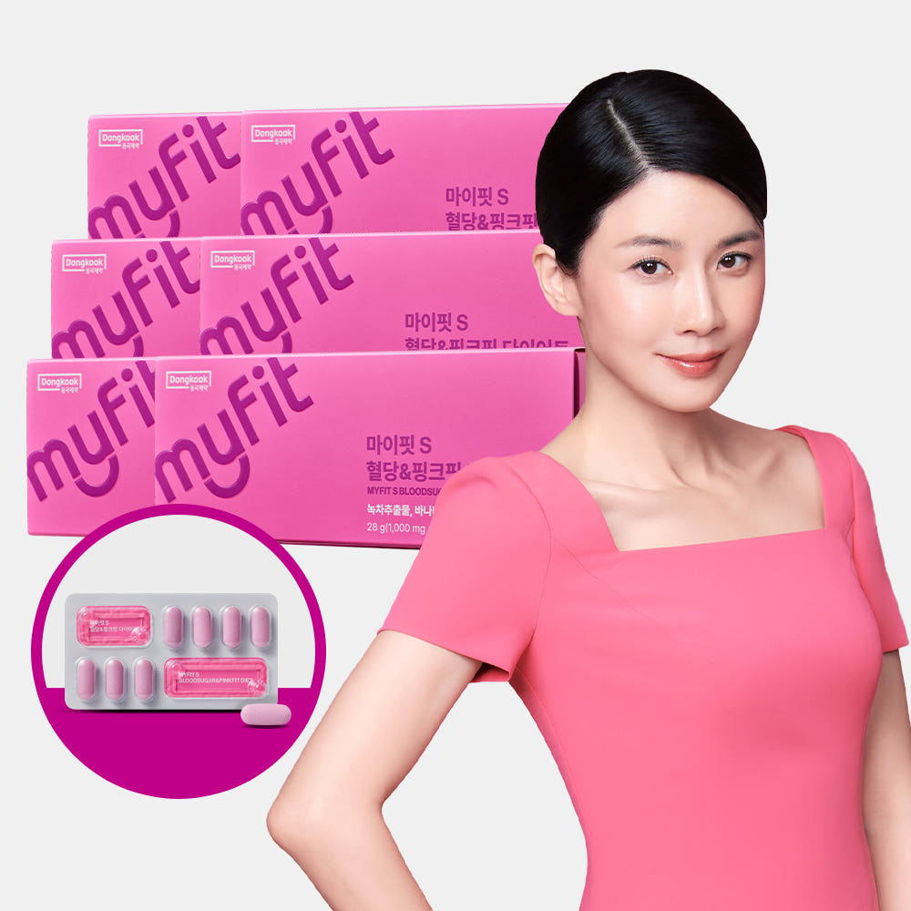 동국제약 마이핏S 혈당핑크핏 다이어트 체지방감소 녹차카테킨 바나바잎추출물 28정, 6개 이미지