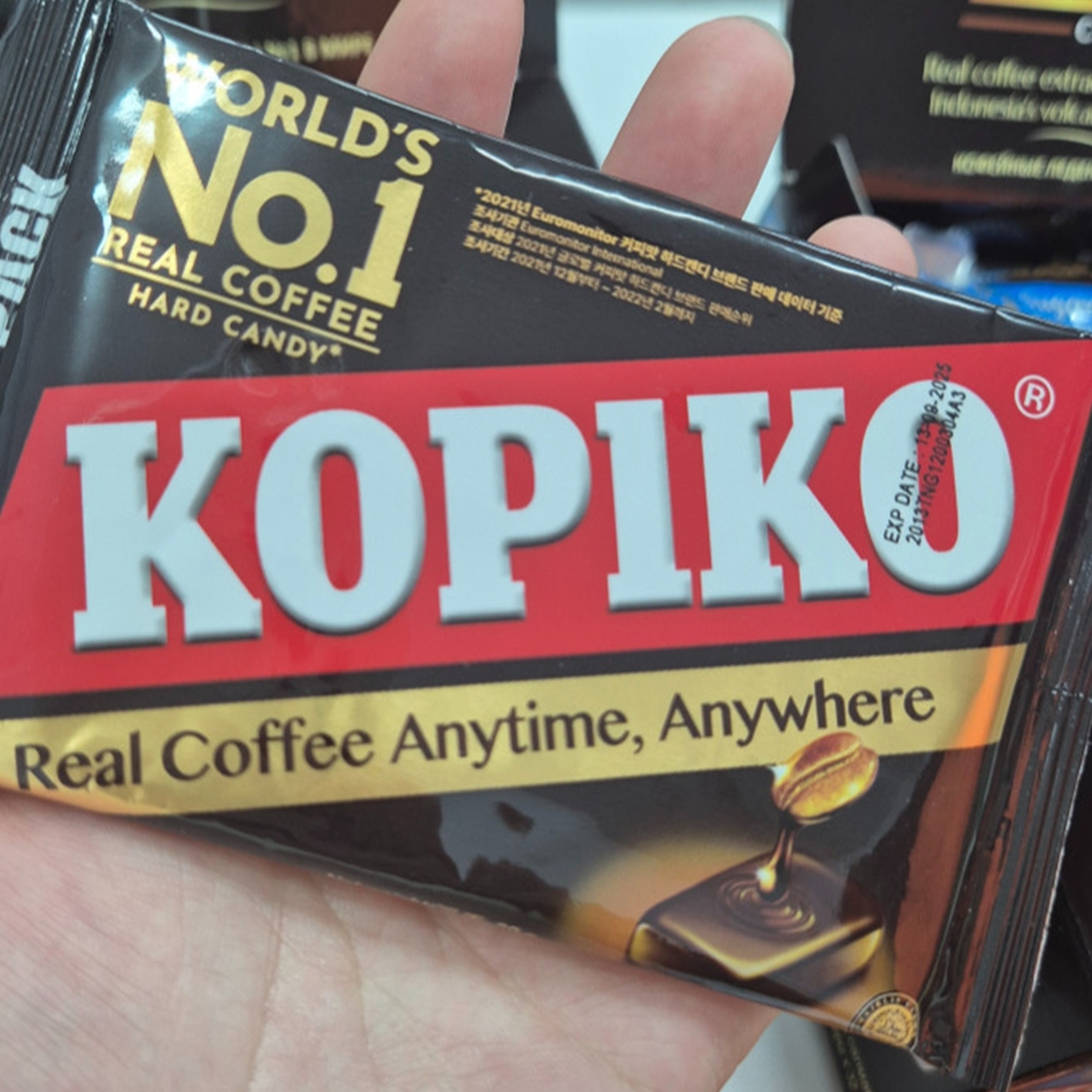 코피코캔디 4봉지 kopiko 카페인 피곤할때먹는 운전 커피코 저혈당 잠깨는 커피맛 - 상품 이미지