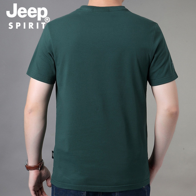 JEEP 지프 남성 라운드넥 화이트 반팔 티셔츠 - 상세 이미지 2