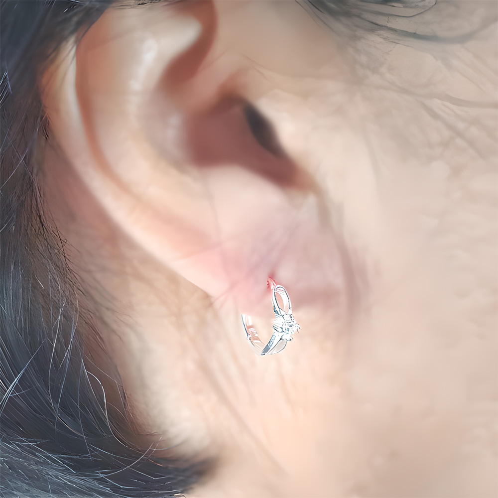 야랑쥬얼리 925실버 원터치 큐빅 스카시 귀걸이 이미지 7
