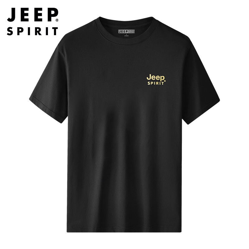 JEEP 지프 여름 통기성 아웃도어 레저 반팔 라운드넥 심플 티셔츠 남성 반팔티 - 상세 이미지 3