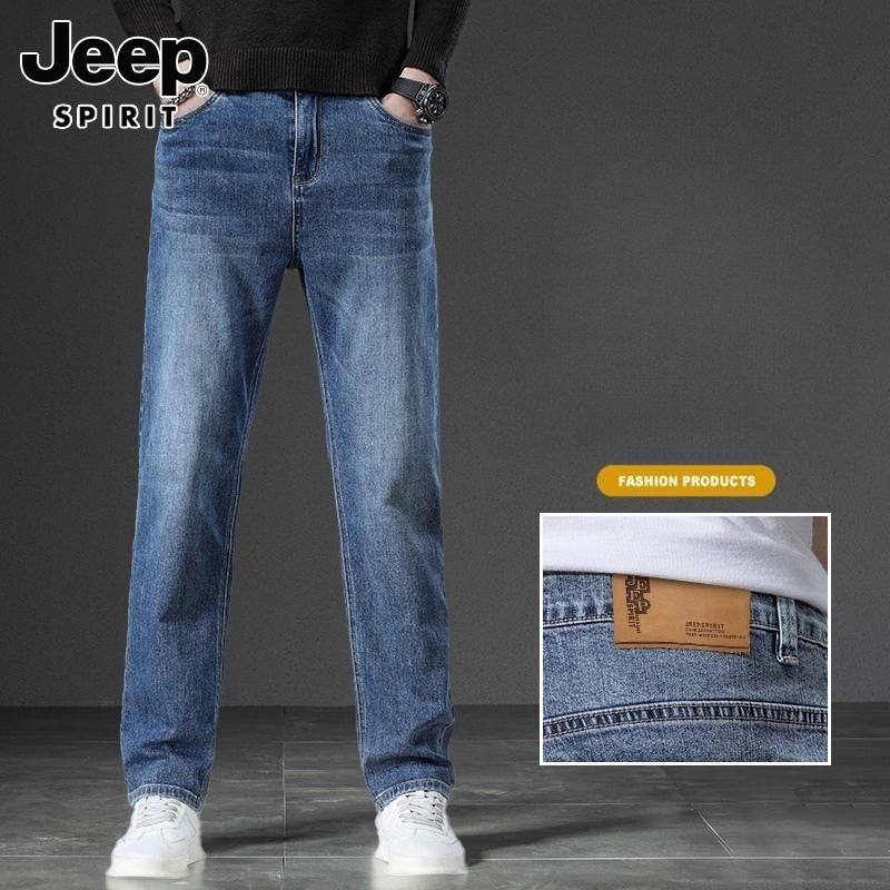 JEEP 지프 청바지 남성용 빅사이즈 사계절 워싱 스판 템포드청바지 - 상품 이미지