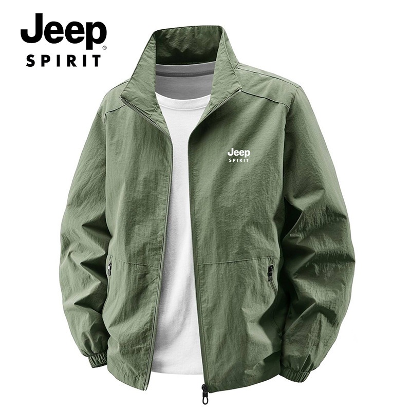 JEEP SPIRIT 지프 봄여름 스탠드 칼라 아웃도어 통기성 경량 바람막이재킷 - 상품 이미지
