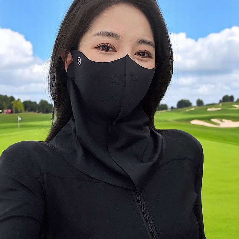 1+1 여성 골프마스크 얼굴햇빛가리개 자외선차단 복면 페이스 UV차단 자전거 귀걸이 - 상세 이미지 2