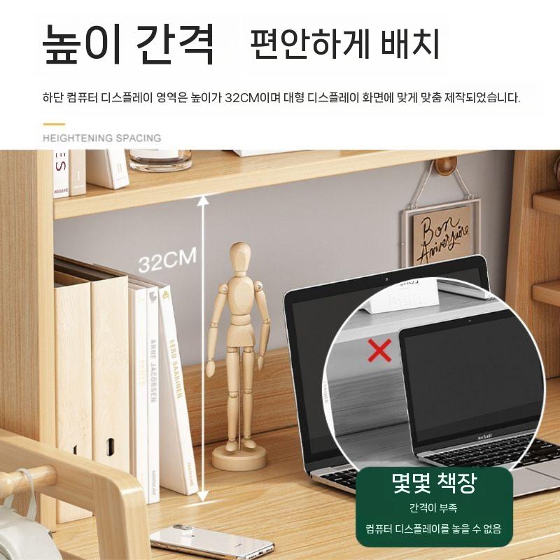 책상위 책꽃이 책꽂이 철제 월넛 상부장 전면책꽂이 잡지꽂이 매거진랙 잡지 거치대 선반 원목 - 상세 이미지 5
