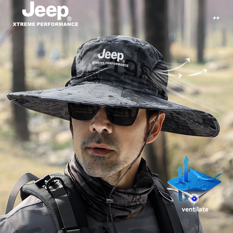 JEEP 지프 여름 남자 등산모자 정글모 햇빛 가리개 모자 - 상세 이미지 2