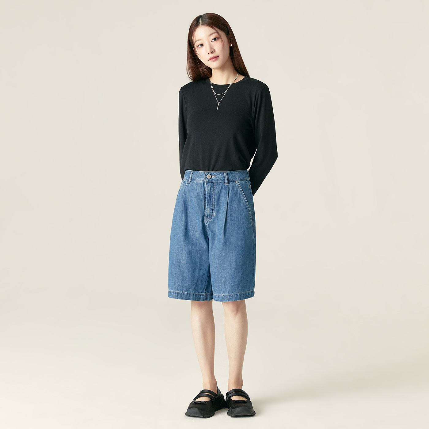 로엠 버뮤다 팬츠 RMTJF25G16 - 상세 이미지 2