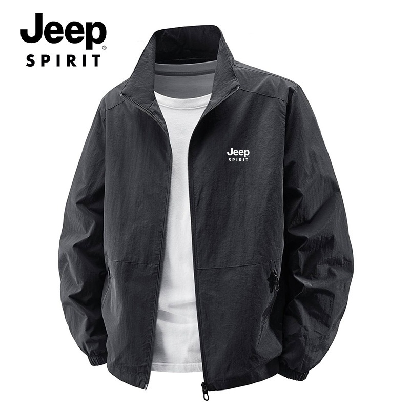 JEEP SPIRIT 지프 봄여름 스탠드 칼라 아웃도어 통기성 경량 바람막이재킷 - 상세 이미지 5