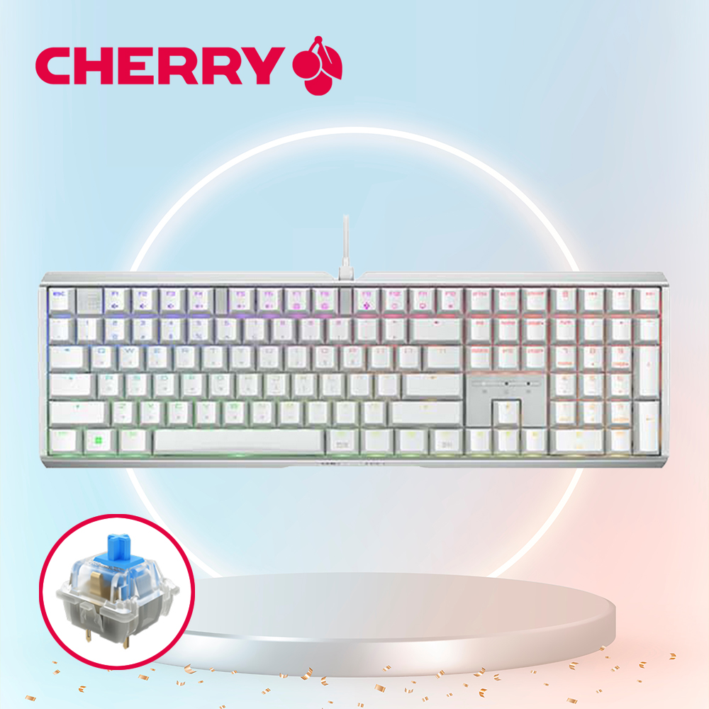 [국내정발] 체리 XTRFY MX 3.1 RGB MX2A 기계식 유선 화이트 청축 - 상품 이미지