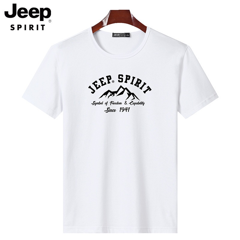 JEEP SPIRIT 여름 남자 오버핏 박스 반팔 티셔츠 빅사이즈 반팔티 - 상세 이미지 4