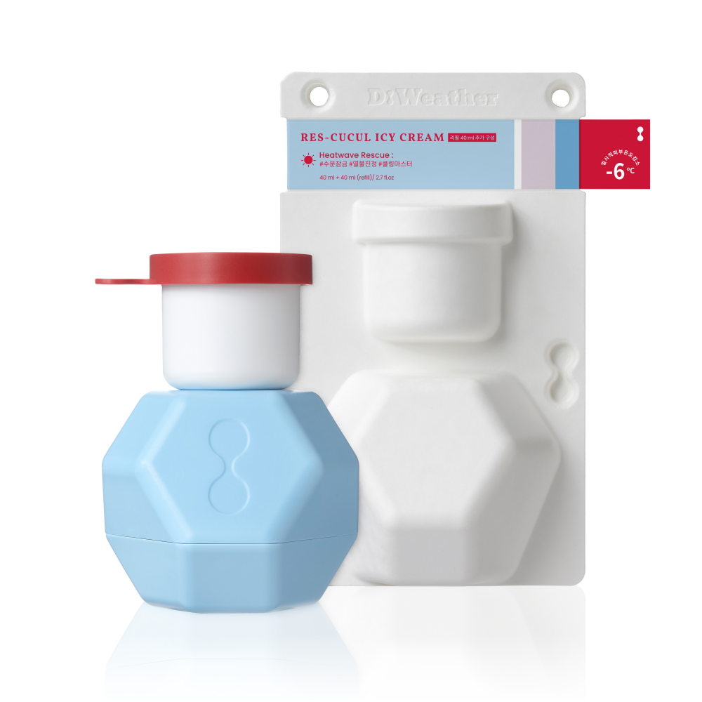 디웨더 레스쿠쿨 아이시 쿨링크림 열노화 수딩크림 히알루론산 홍조 진정 40ml+40ml 이미지 2