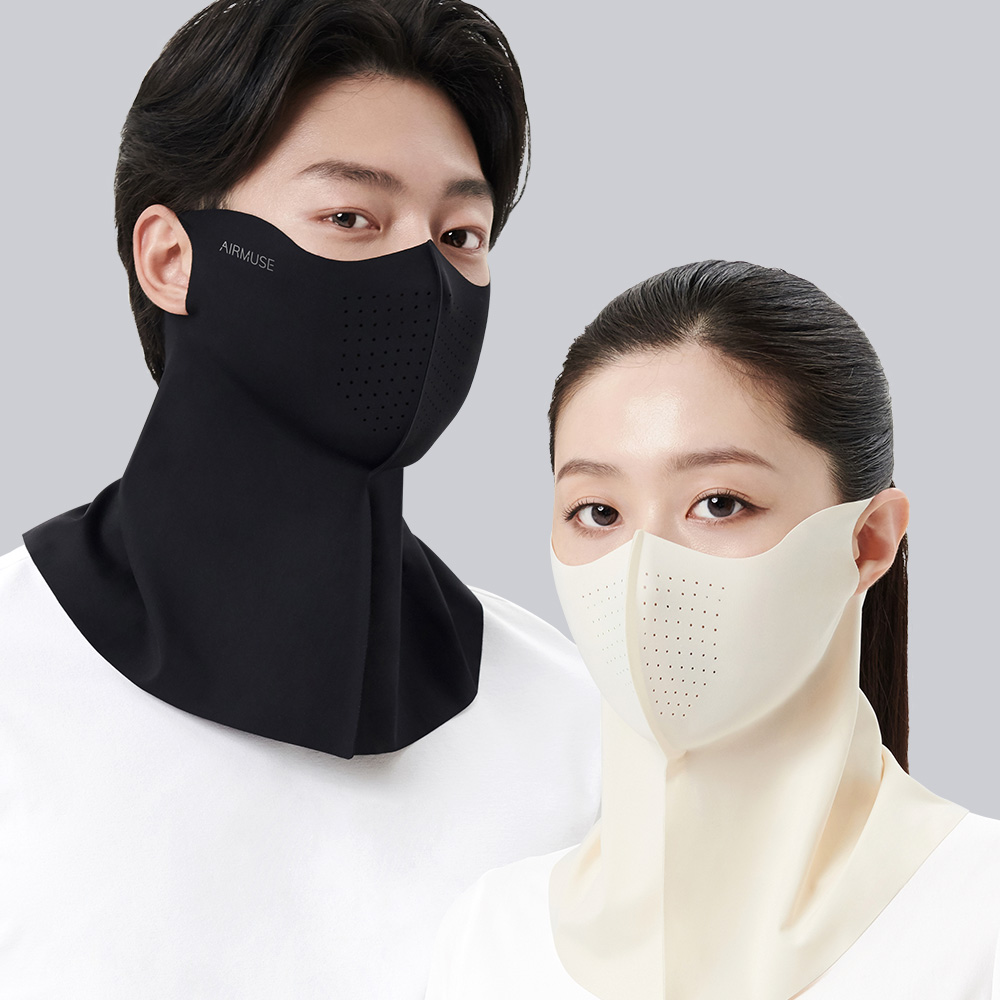 에어뮤즈 자외선 차단 마스크 루즈핏 골프 쿨 냉감 안면 얼굴 햇빛가리개 등산 러닝 쿨 자전거 여름 스포츠 마스크 이미지 6