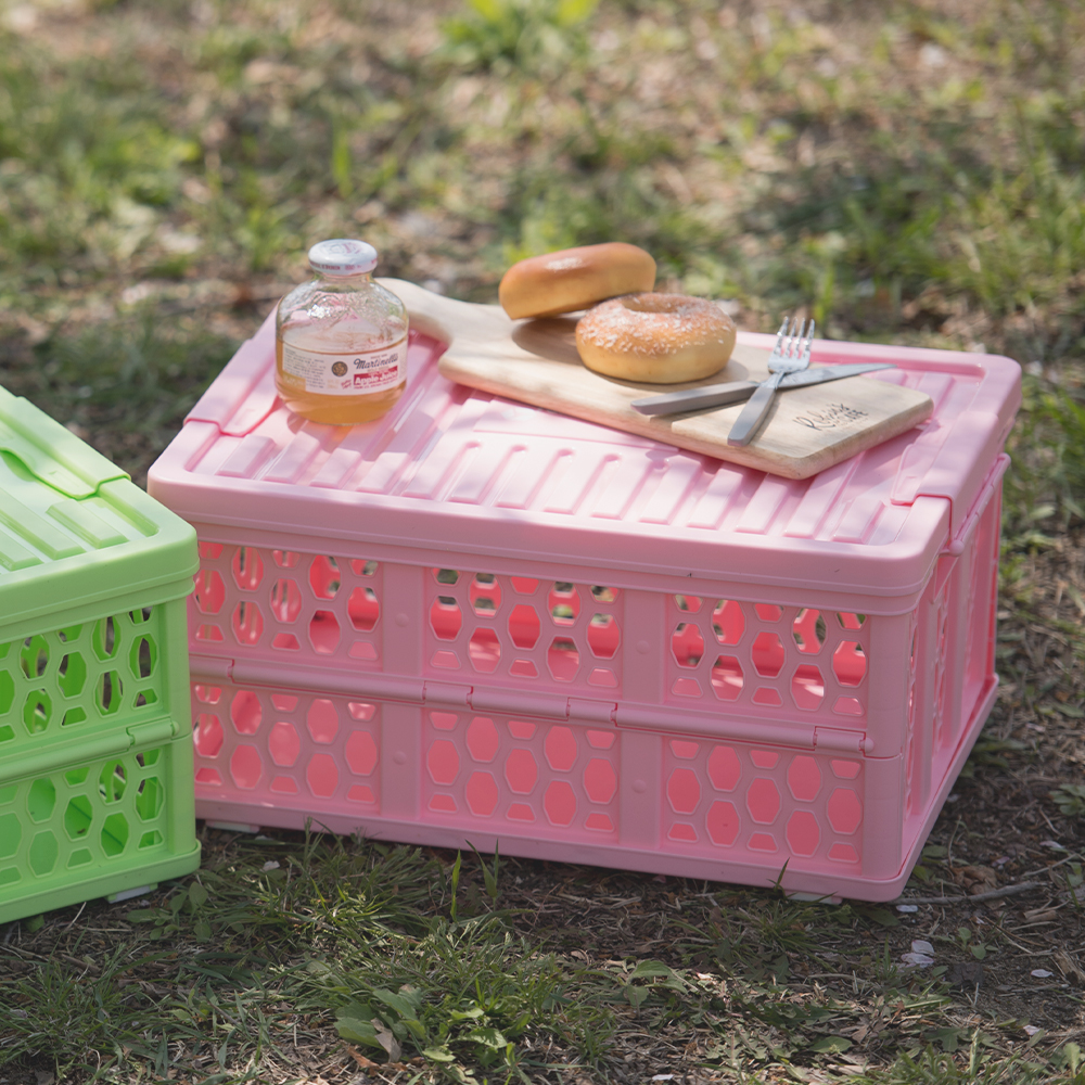 아이두젠 패스트캠프 박스 수납함 32L, 핑크