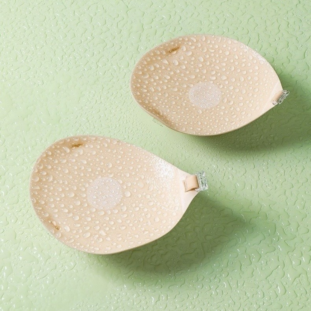 실리콘브라 왕뽕 5cm 접착 붙이는 누드 스트랩리스 앞후크 웨딩 끈없는 오프숄더 노끈 - 상세 이미지 2