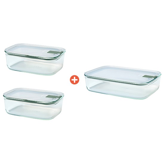 공식수입 MEPAL 이지클립 글라스 1000ml+1000ml+2250ml 총3p 세트 - 상품 이미지