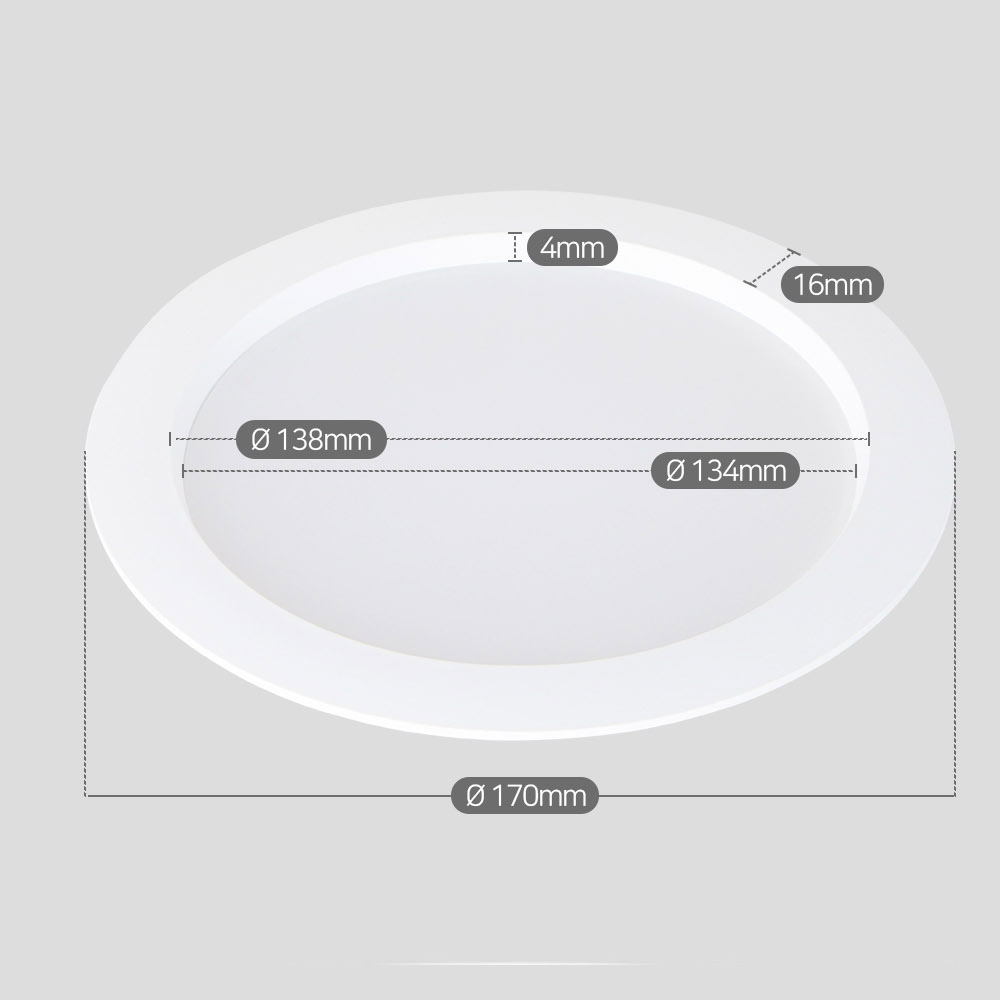 LED 다운라이트 매립등 매입등 150mm(6인치) 방습형 라캉 15W - 상세 이미지 5