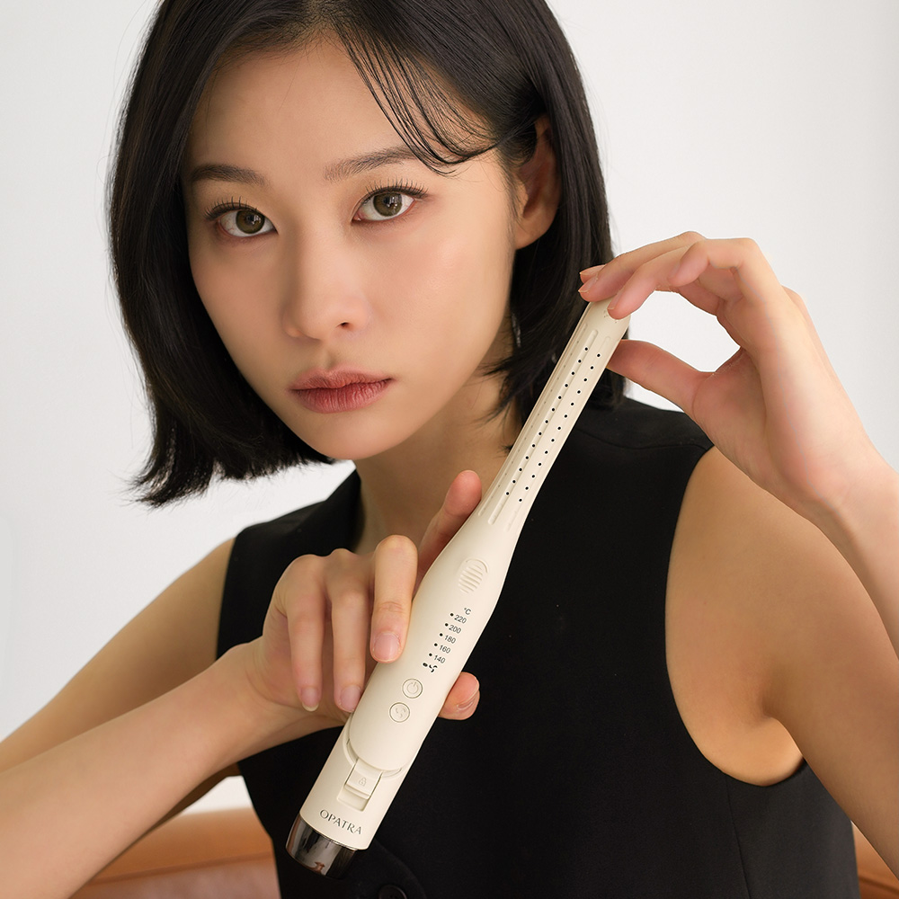 바람 나오는 오파트라 뿌리볼륨 고데기 앞머리 전문가용 미용실 남자 매직기 봉 판 프리볼트