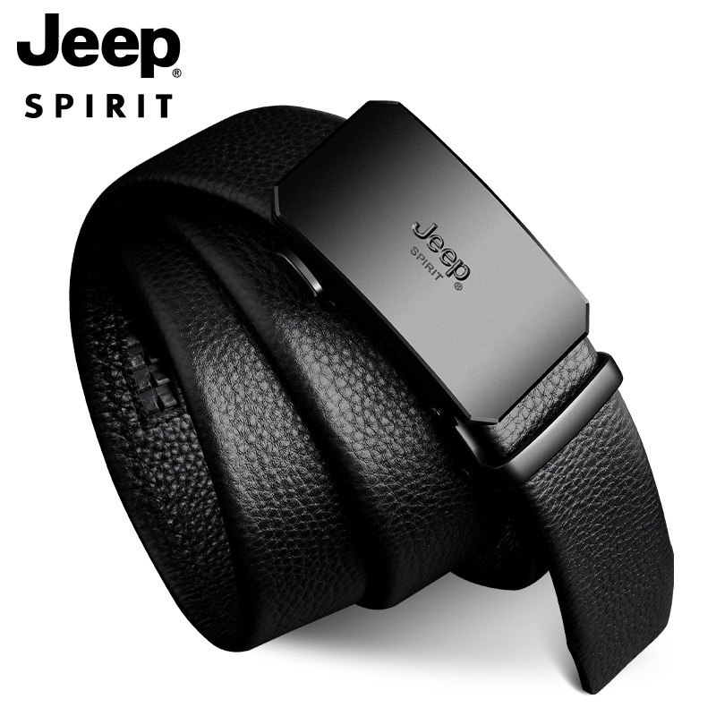 JEEP SPIRIT 남자벨트 자동 버클 가죽 정장 벨트 허리띠