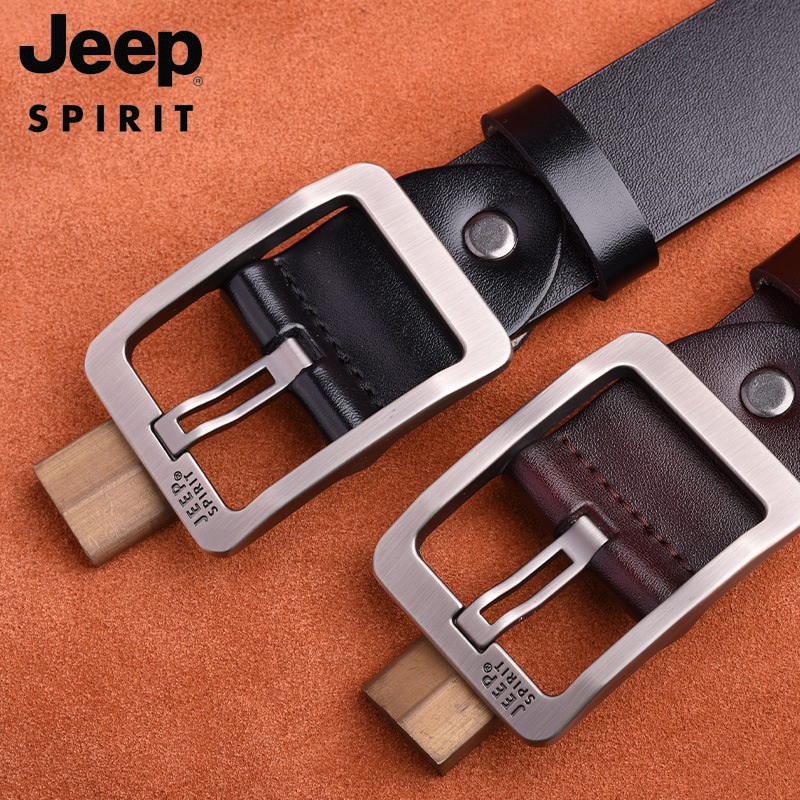 JEEP SPIRIT 지프 남자 소가죽 정장 허리띠 버클 벨트 혁대 빅사이즈 - 상세 이미지 3