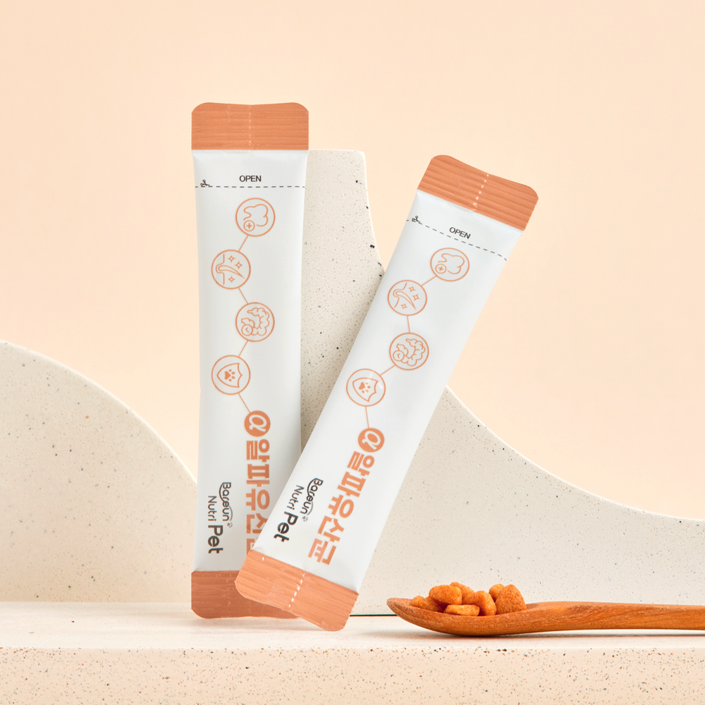 바른뉴트리펫 알파유산균 강아지 고양이 유산균 장 피부 면역력 영양제 30포, 1개