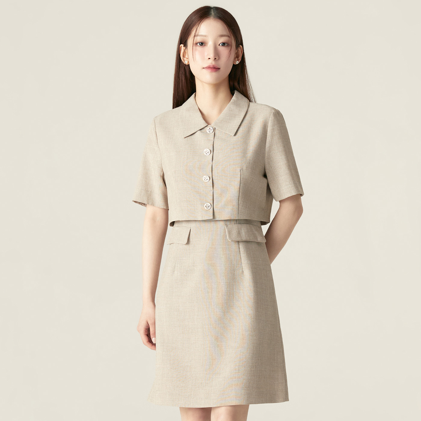 로엠 린넨라이크 2in1 미니 원피스 RMOWF25S13