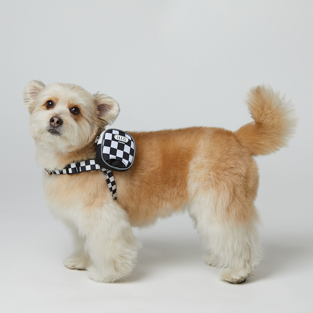 일로 하네스 (L형) 강아지 반려견 소형견 중형견 가슴줄 텐텐 블랙, M