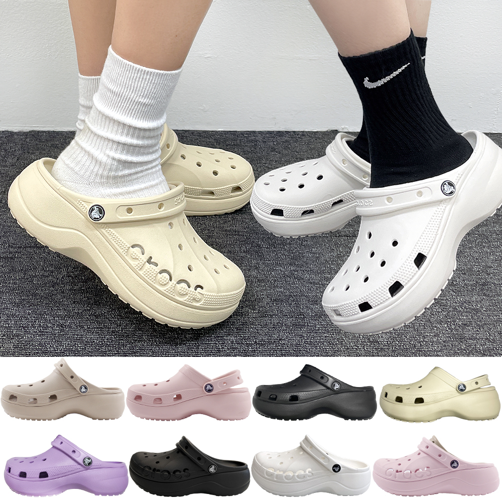 크록스 플랫폼 클래식 바야 베이 클로그 키높이 통굽 샌들 슬리퍼