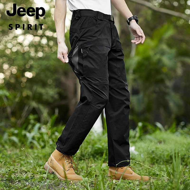 JEEP SPIRIT 남자 작업복바지 봄 여름 기능성 팬츠 등산 트레이닝 작업복 - 상품 이미지