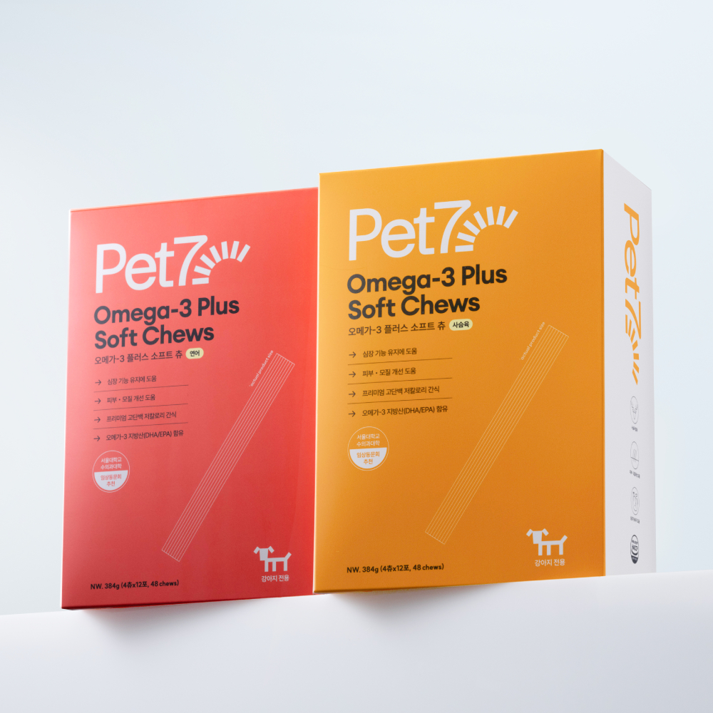 펫세븐 강아지 애견 영양 간식 육포 져키 오메가3 플러스 소프트츄 4츄x12봉, 2박스 제품 이미지