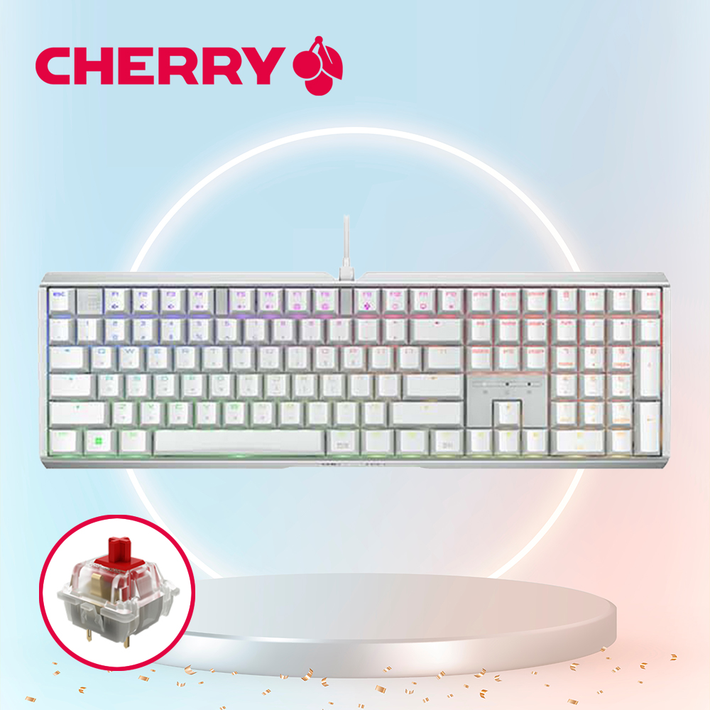 [국내정발] 체리 XTRFY MX 3.1 RGB MX2A 기계식 유선 화이트 적축 - 상품 이미지
