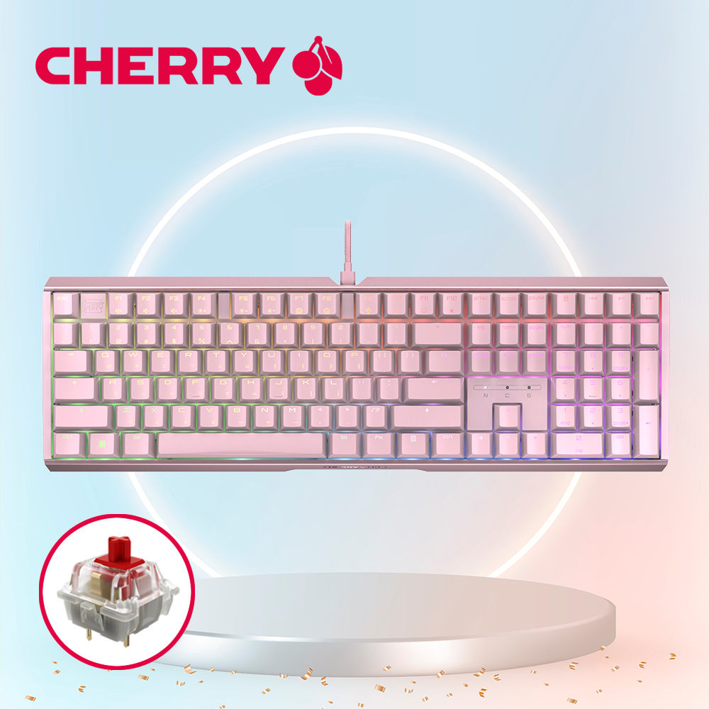 [국내정발] 체리 XTRFY MX 3.1 RGB MX2A 기계식 유선 핑크 적축 - 상품 이미지